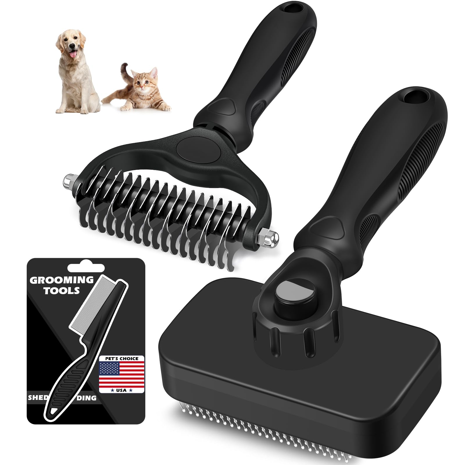 Augwind brosse démêlante auto-nettoyante en action sur le pelage