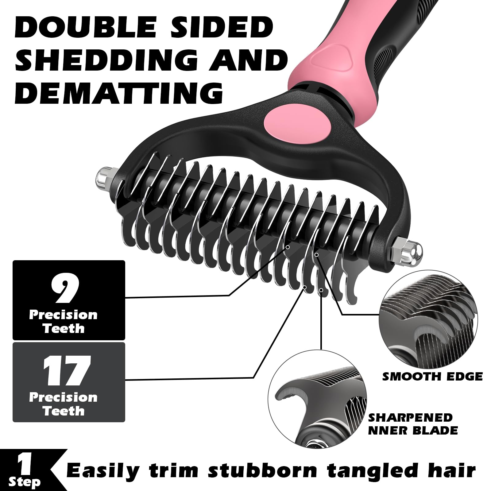 Brosse slicker auto-nettoyante Augwind pour un toilettage rapide.