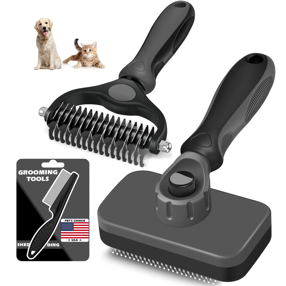 Brosse slicker Augwind auto-nettoyante démêle et retire les poils, douceur assurée.