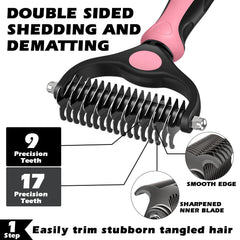 Brosse slicker auto-nettoyante Augwind pour un toilettage rapide.