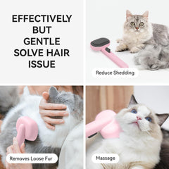 Aumuca brosse-chat avec massage doux protégeant la peau sensible du chat