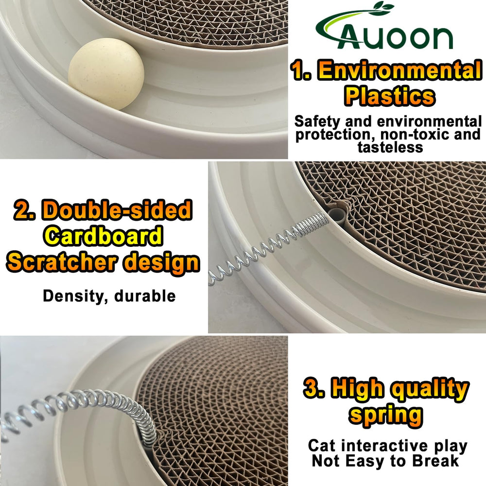AUOON balle-track-interieur, canal circulaire stimulant les coups de patte.