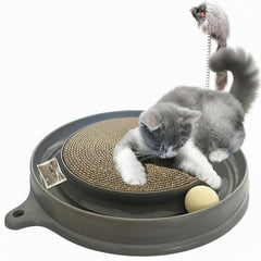 AUOON chat-grattoir 3-en-1 : griffage sécurisé et jeu interactif pour chats.