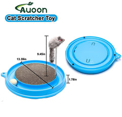 AUOON tapis-grattage chat rond bleu protège les meubles