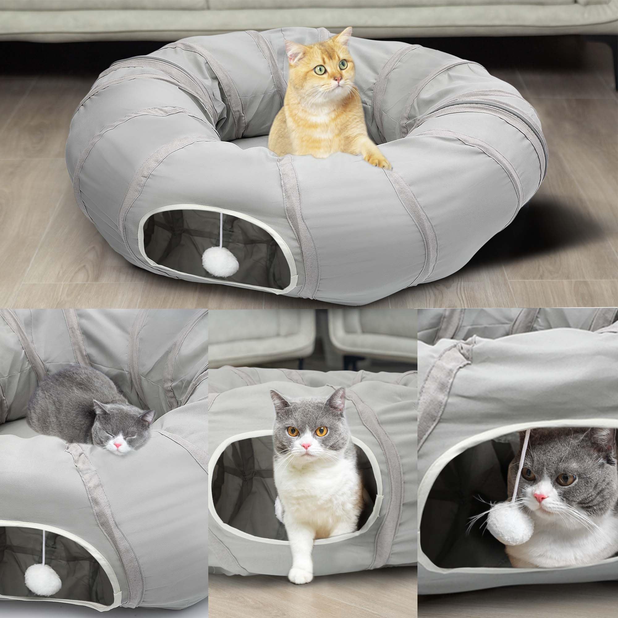 AUOON tunnel-chat-formation-demi-lune: design polyvalent pour espace réduit.