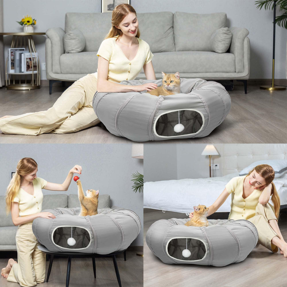 AUOON tunnel-chat-formation-s: parcours stimulant pour chats et compagnons.