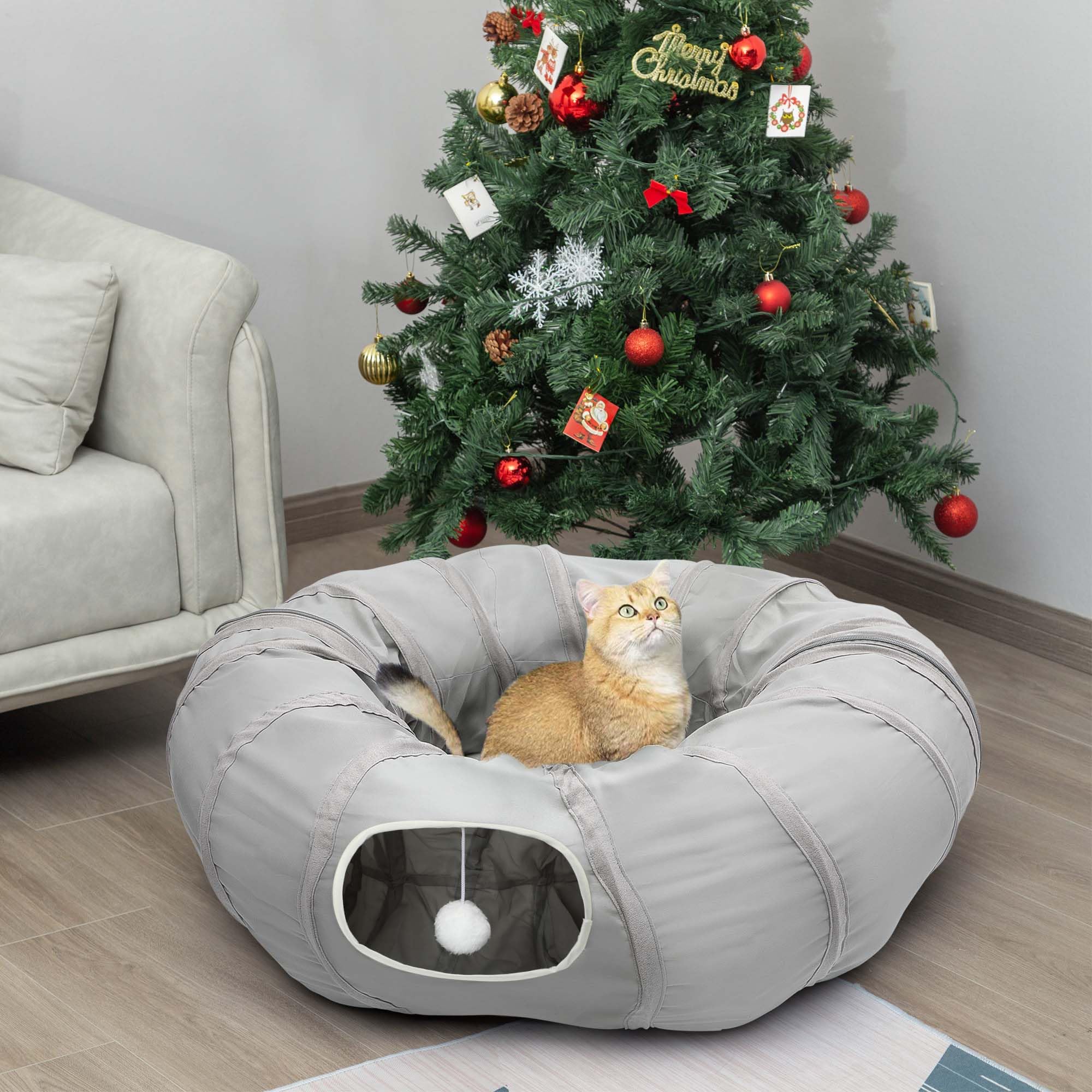 AUOON tunnel-chat-pliable-et-portable: montage rapide et rangement sans outil.