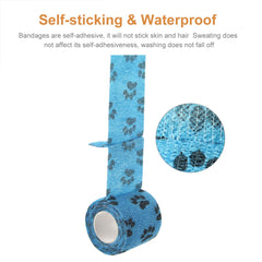 AUPCON Vet Wrap se colle à lui meme sans tirer sur les poils.