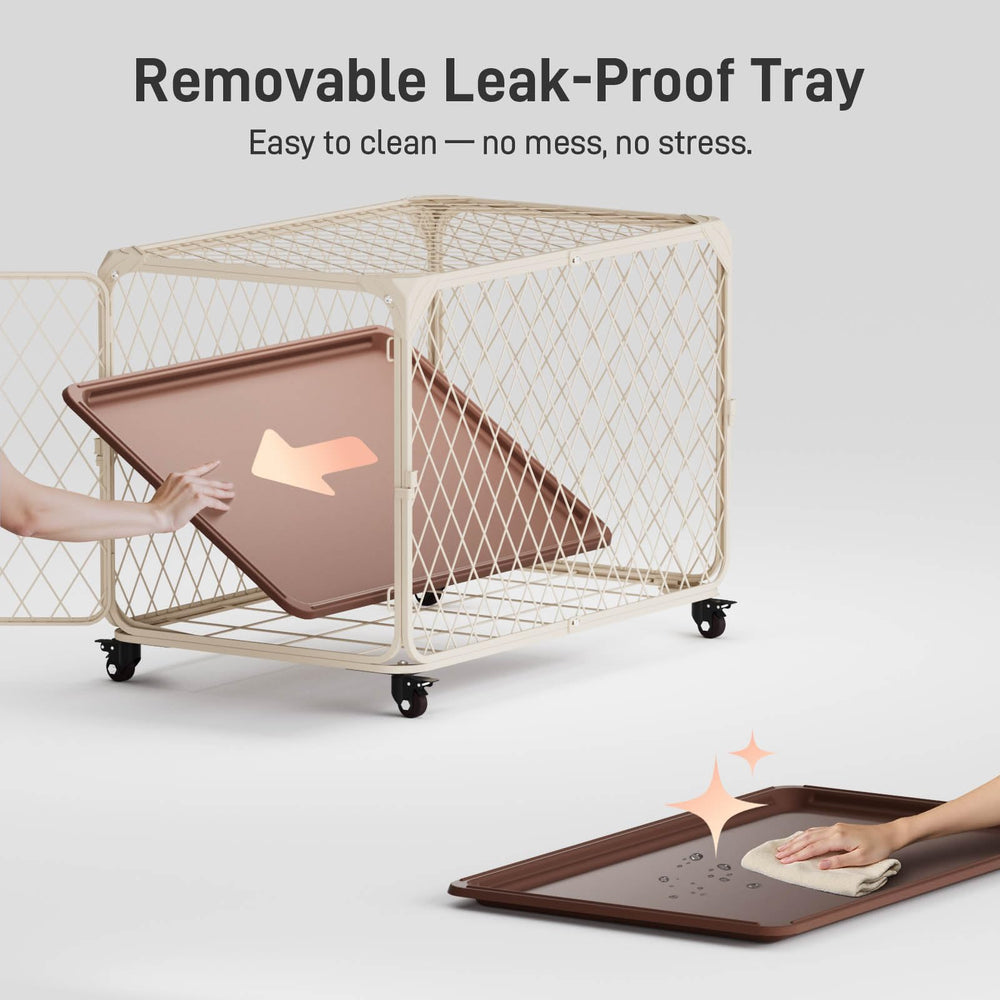 Aurapaws cage pour chien angles arrondis securite accrue.