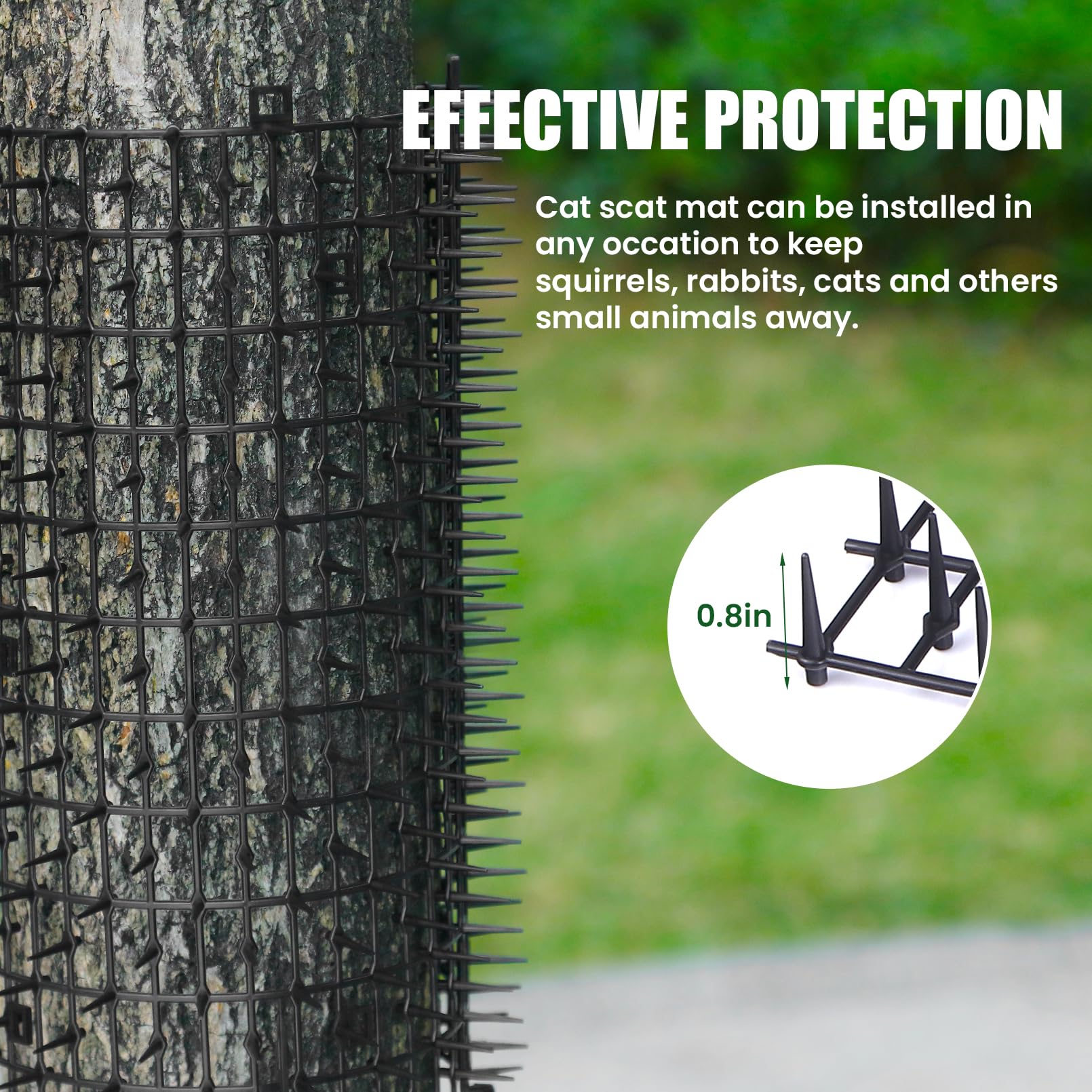 Aurnoet tapis dissuasion pour arbre extérieur protège arbre et espace.