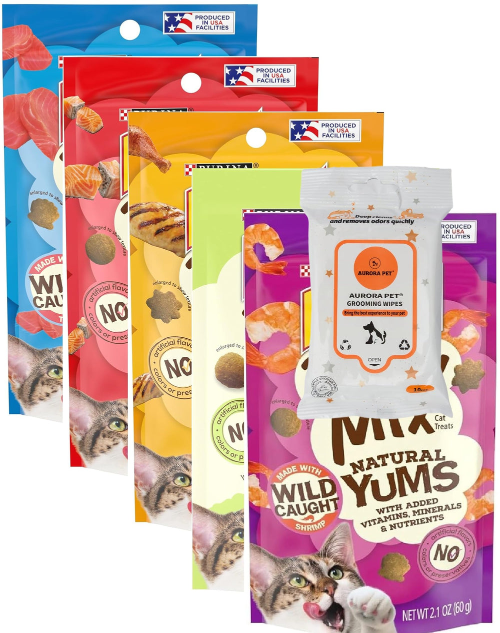 Aurora Pet YUMS saumon : friandise croquante idéale pour récompenser votre chat