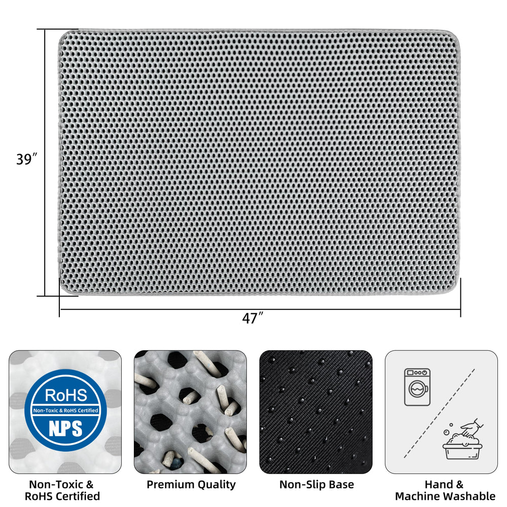 Aurorique Tapis Litière Chat XXL — nettoyage simple et rapide après usage