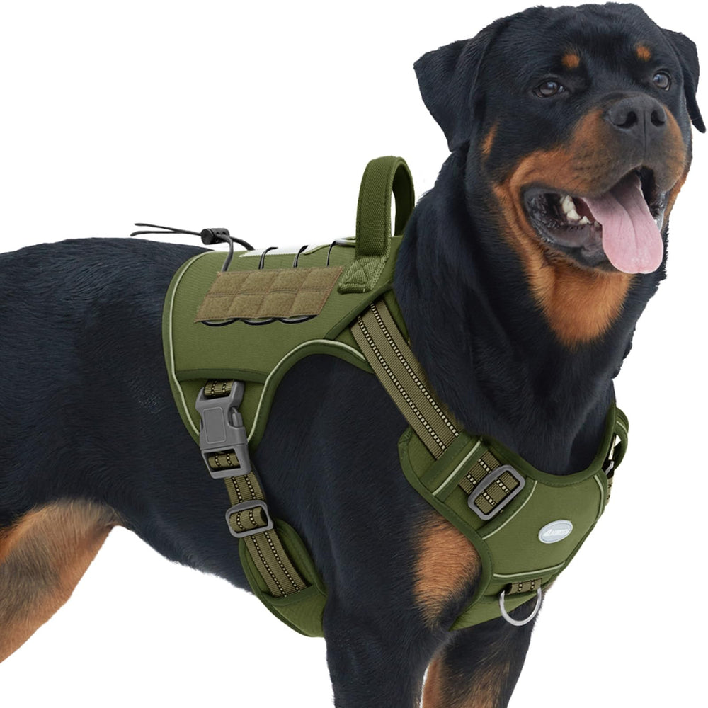 AUROTH harnais tactique pour chien, enfiler facilement grâce aux fermetures rapides.