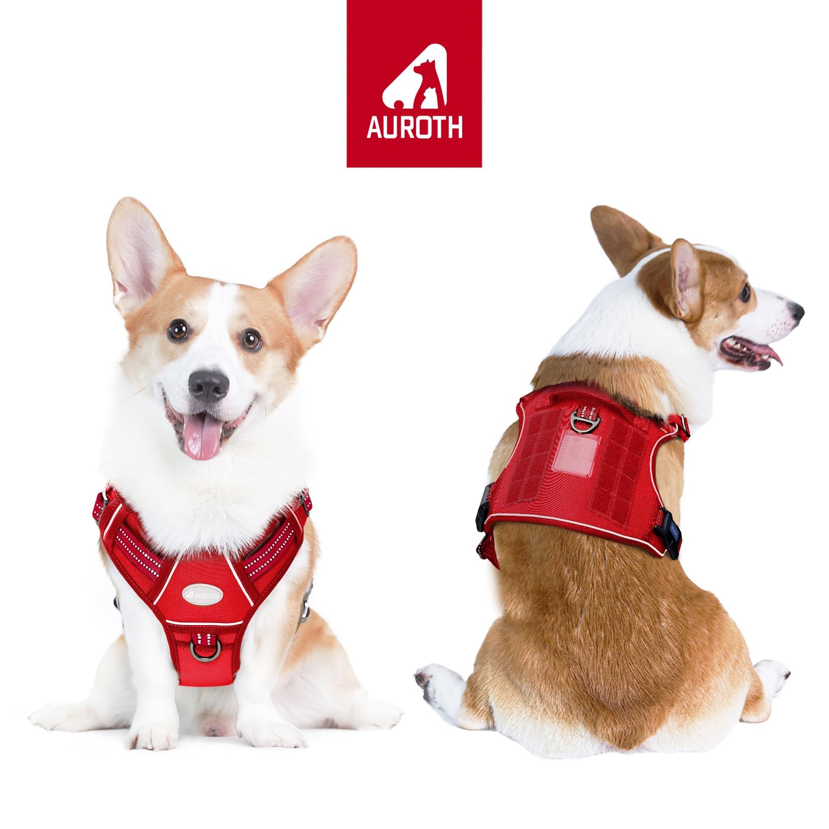 AUROTH harnais-tactique-chien-grand-face facilite le contrôle et le positionnement.