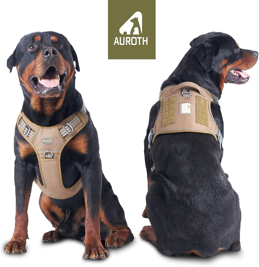 AUROTH Harnais tactique chien grande taille, avant avec clip rapide, facilité d’attache.