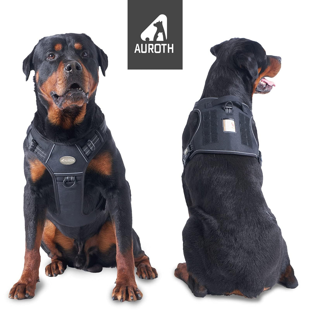 AUROTH Harnais Tactique Grands Chiens — Réflectivité pour meilleure visibilité nocturne.