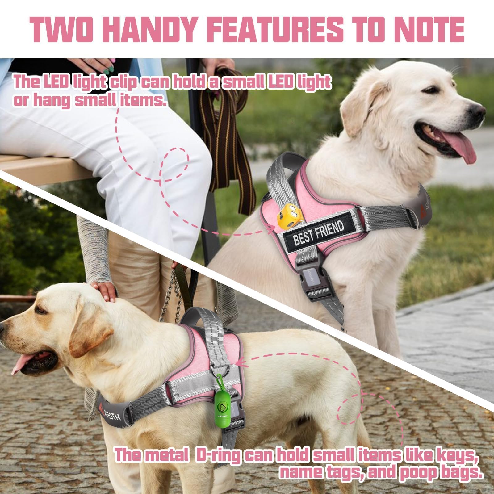 AUROTH laisse chien 5,25 pieds anti-enchevetrement pour des promenades fluides.