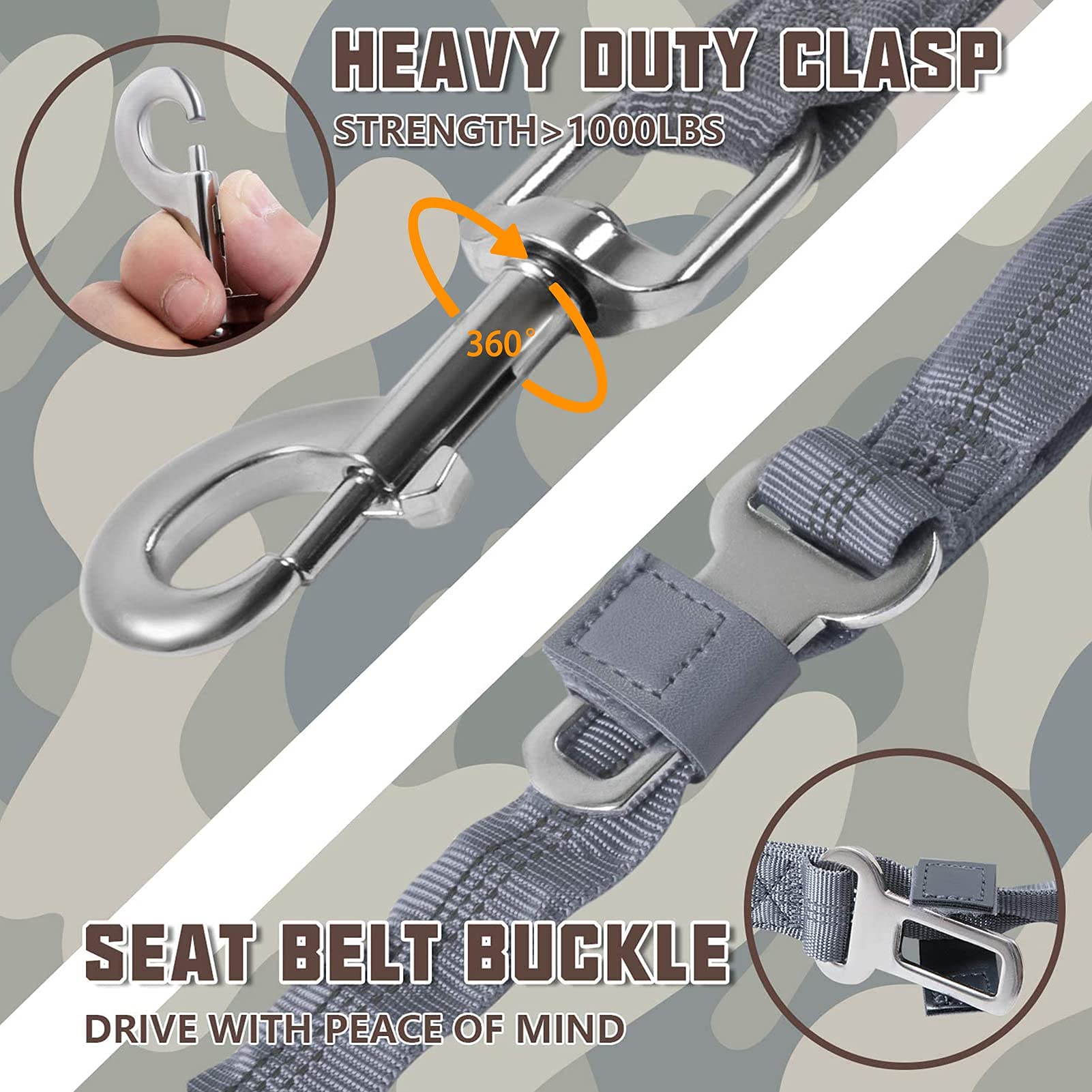 AUROTH Laisse absorbante au design bungee pour réduire tirages