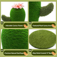 Fleur au sommet et bras en peluche pour un jeu stimulant.