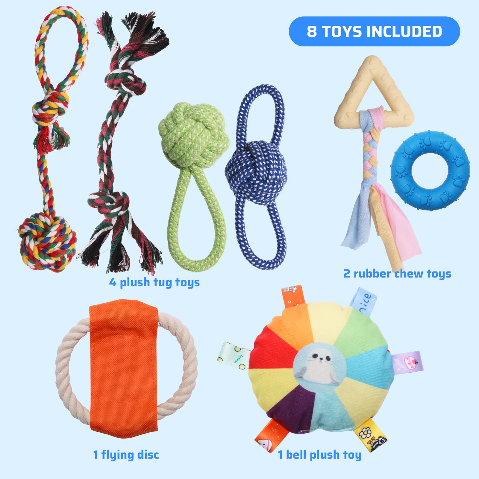 Autyomo Puppy Play Gym jouets-tug doux pour jeux de traction sécurisés.
