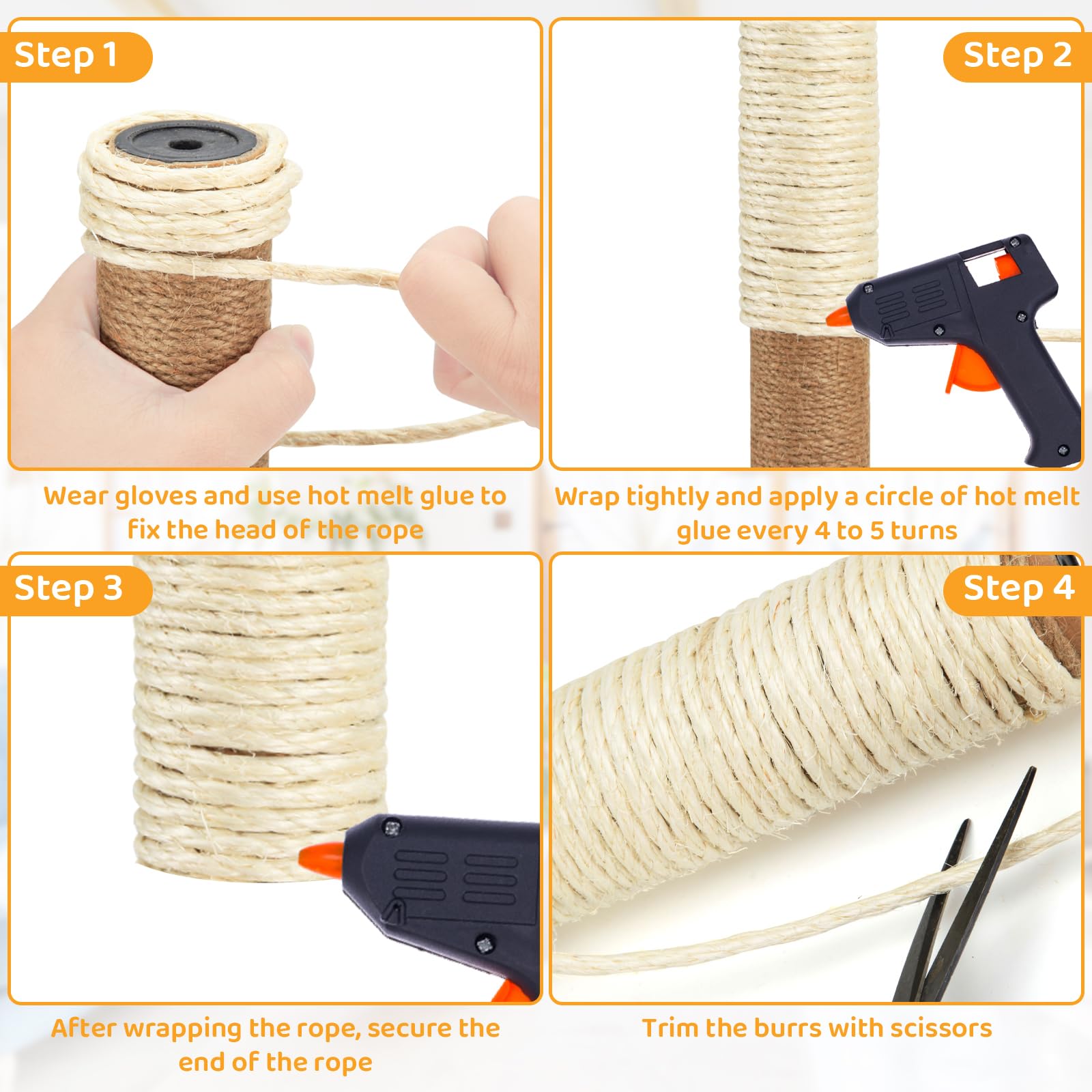 AUXMOTEC Corde sisal 100ft: longueur adaptée et conseils de mesure simples.