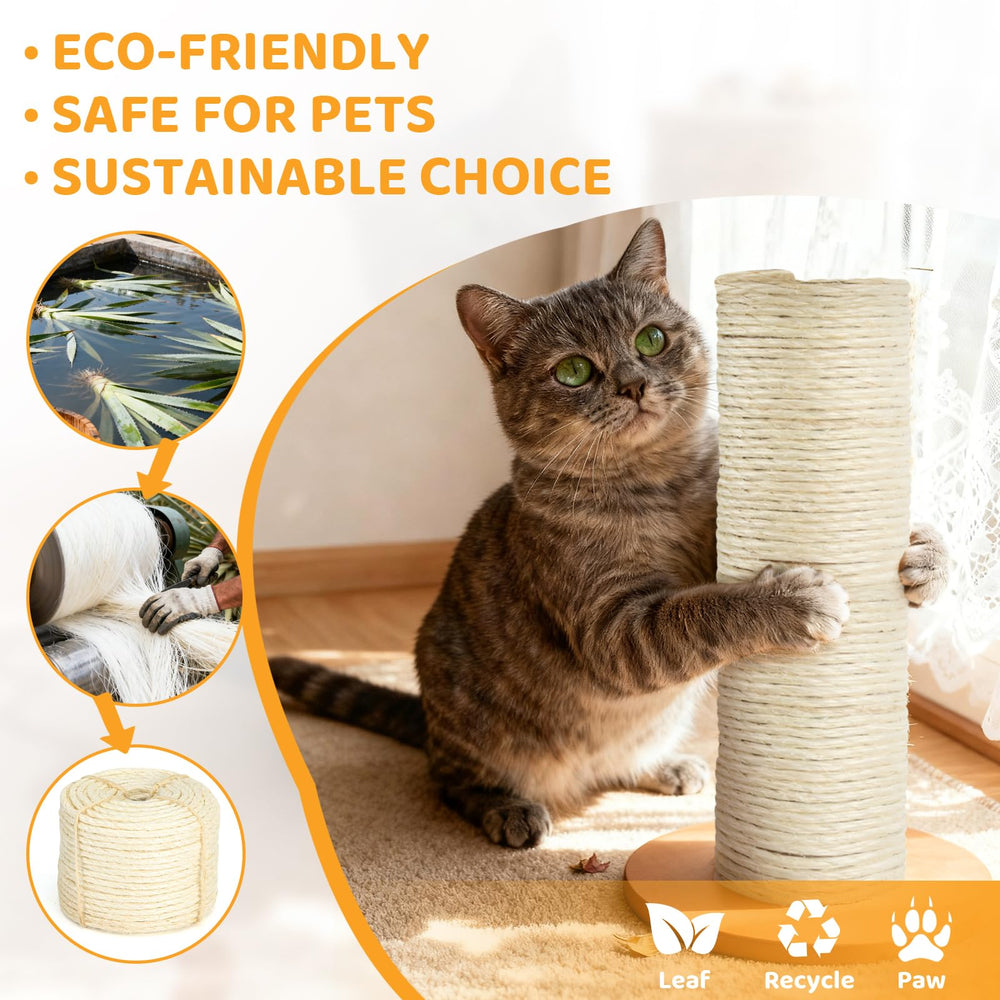 AUXMOTEC Corde sisal 100ft: protection des meubles grâce à une surface griffable sûre.