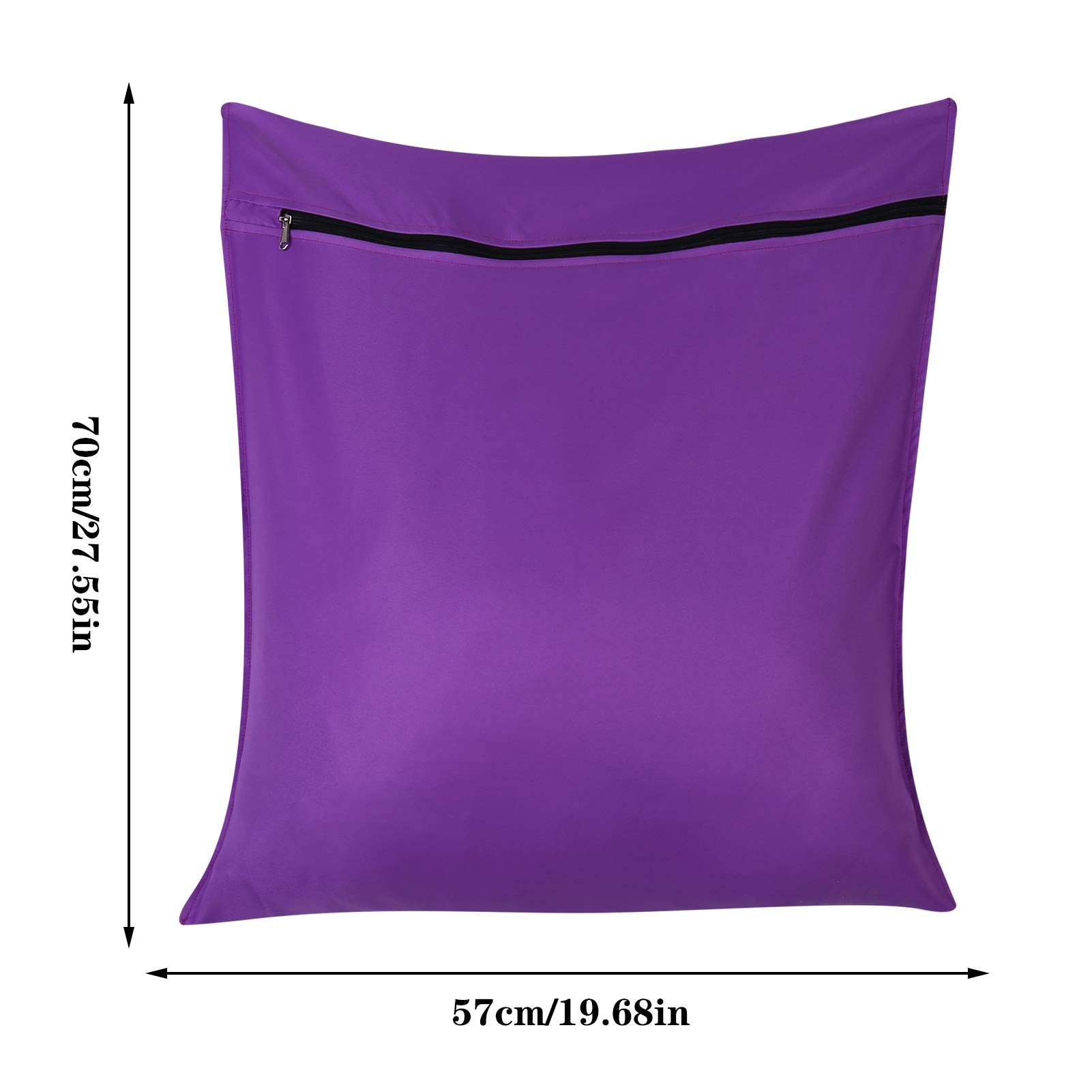Fermeture éclair fiable sur le sac AUXSOUL violet.