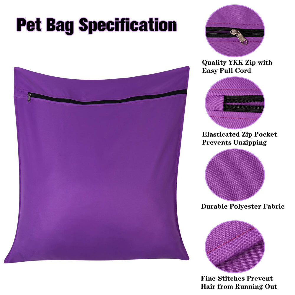Sac de lavage adapté pour articles volumineux en violet.