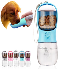 Bouteille AVELORA pour chien 10oz avec compartiment nourriture, pratique pour les promenades.