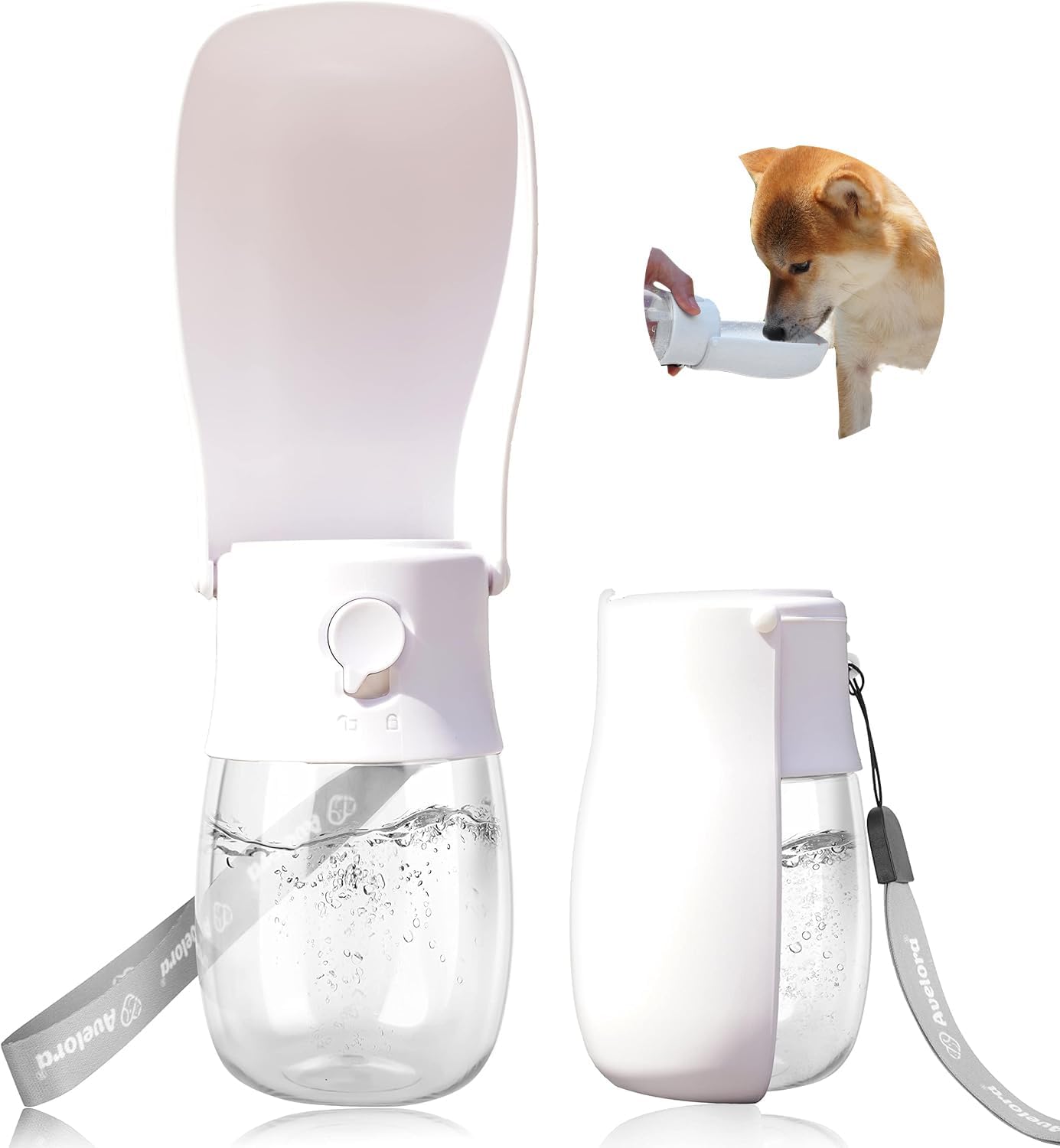 Bouteille AVELORA pliante pour animaux, pratique en promenade.