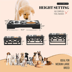 Réglage en hauteur Averyday 10-7 pouces pour chiens seniors et confort