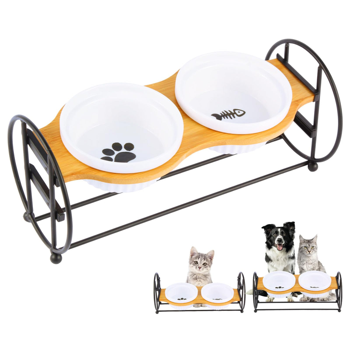 Bol chat inclinable Avestrel 15° pour une posture d'alimentation confortable.