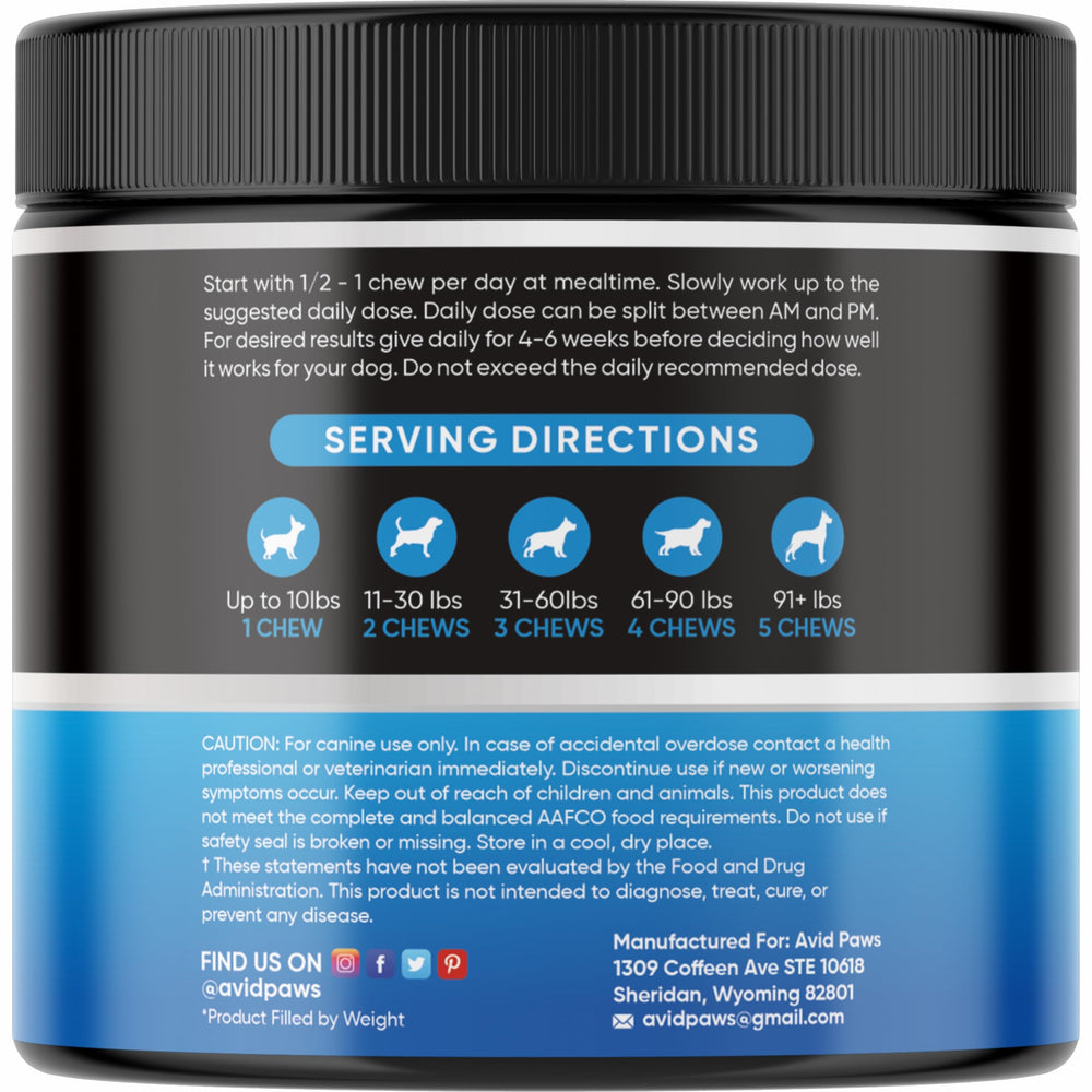 Avid Paws Conseils Utilisation; dosage facile et recommandations simples.