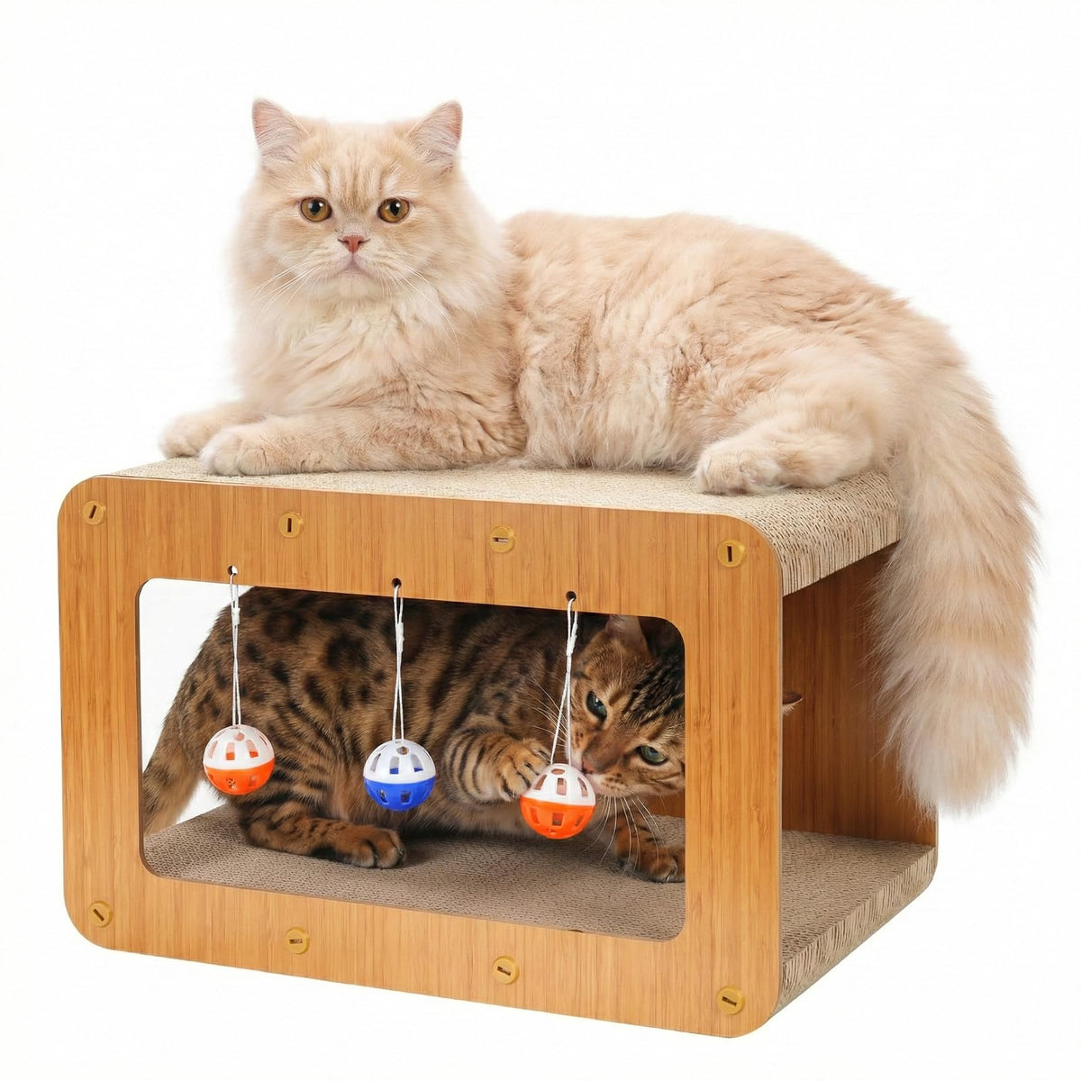 Avont grattoir-chat-maison-2-en-1, solution polyvalente pour griffage et repos.