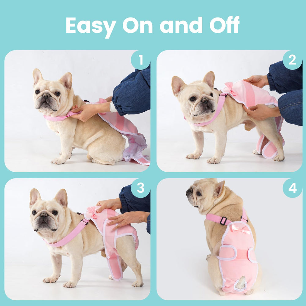 Avont couches chien frenchie machine lavable bleu – réutilisables pour économies et praticité.