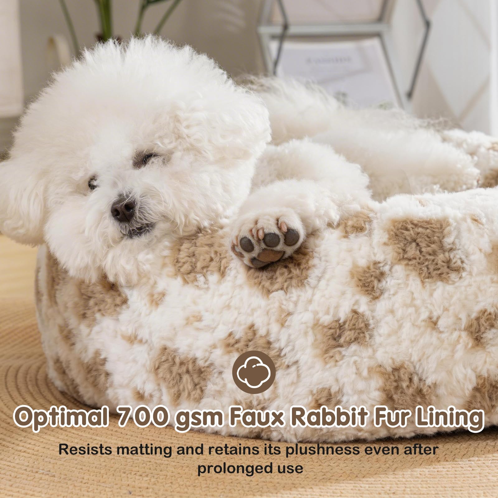 Avont Donut Lit Chien: housse lavable pour hygiène quotidienne.