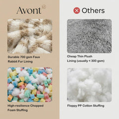 Avont Donut Lit Chien: rembourrage coton et mousse pour maintien continu.