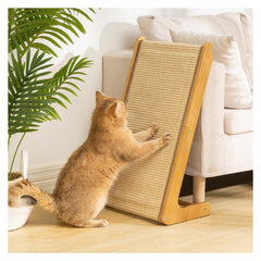 Avont grattoir pour chat sisal, forme verticale en L optimisée pour les coins.