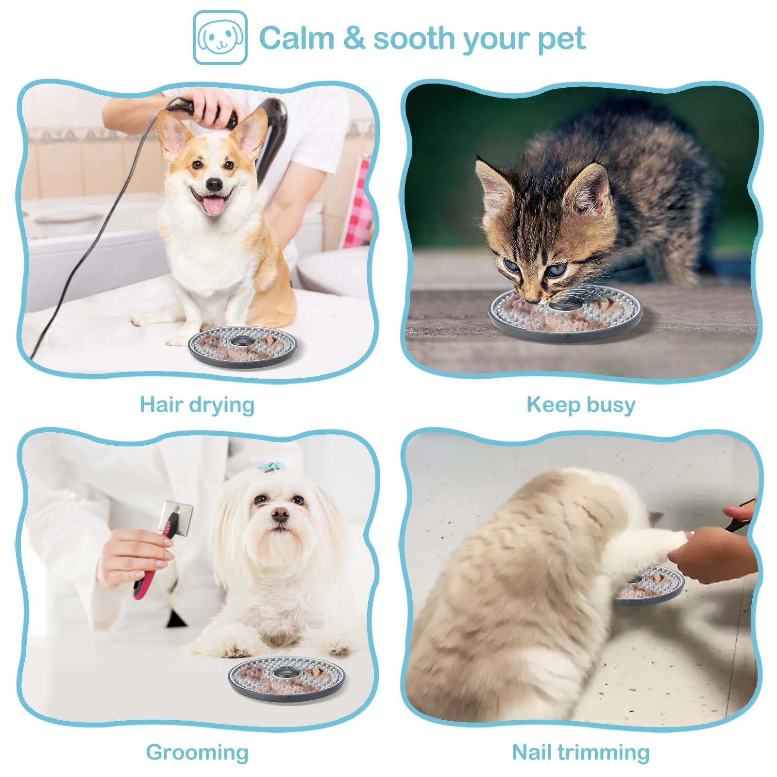 Avont tapis de léchage, effet apaisant lors du grooming et des soins