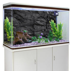 AWERT décor d’aquarium pierre sombre, installation facile et durable