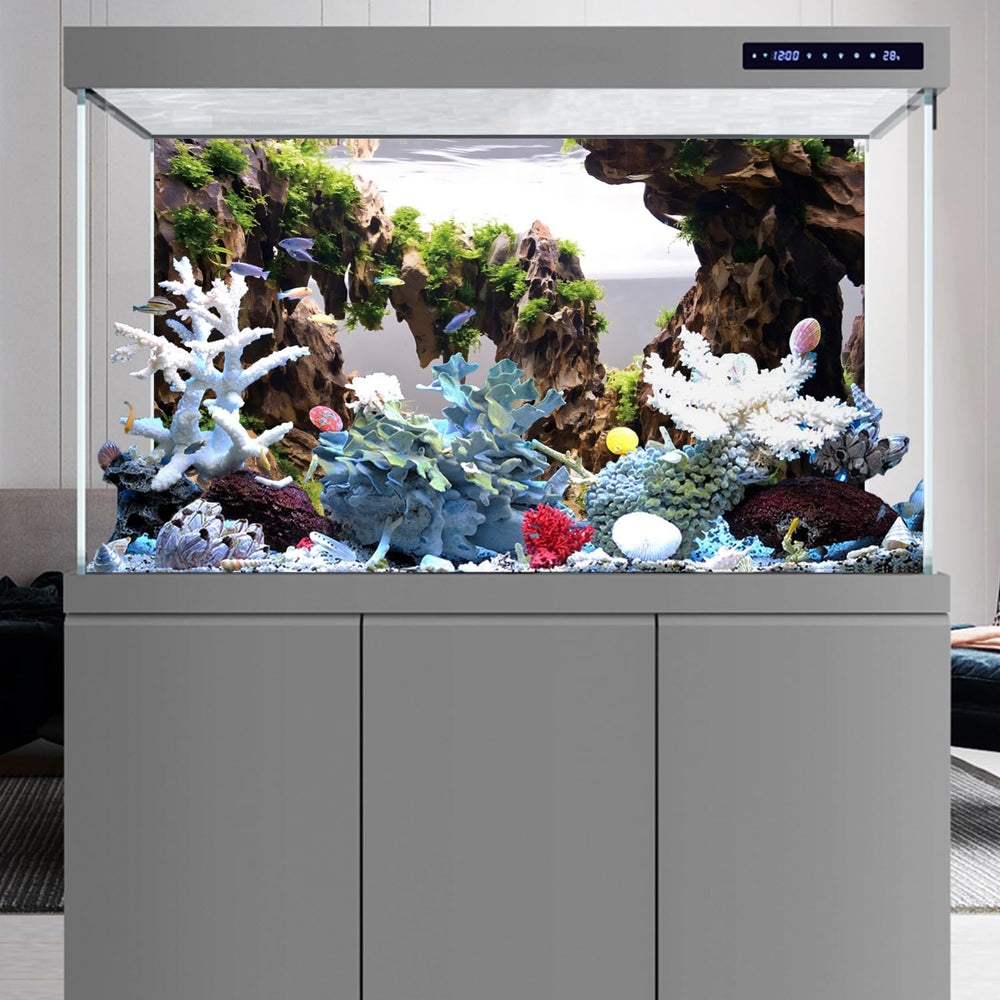 AWERT fond d'aquarium - installation rapide avec bandes EVA incluses.