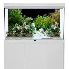 Fond AWERT d'aquarium lac avec détails végétaux pour profondeur visuelle.