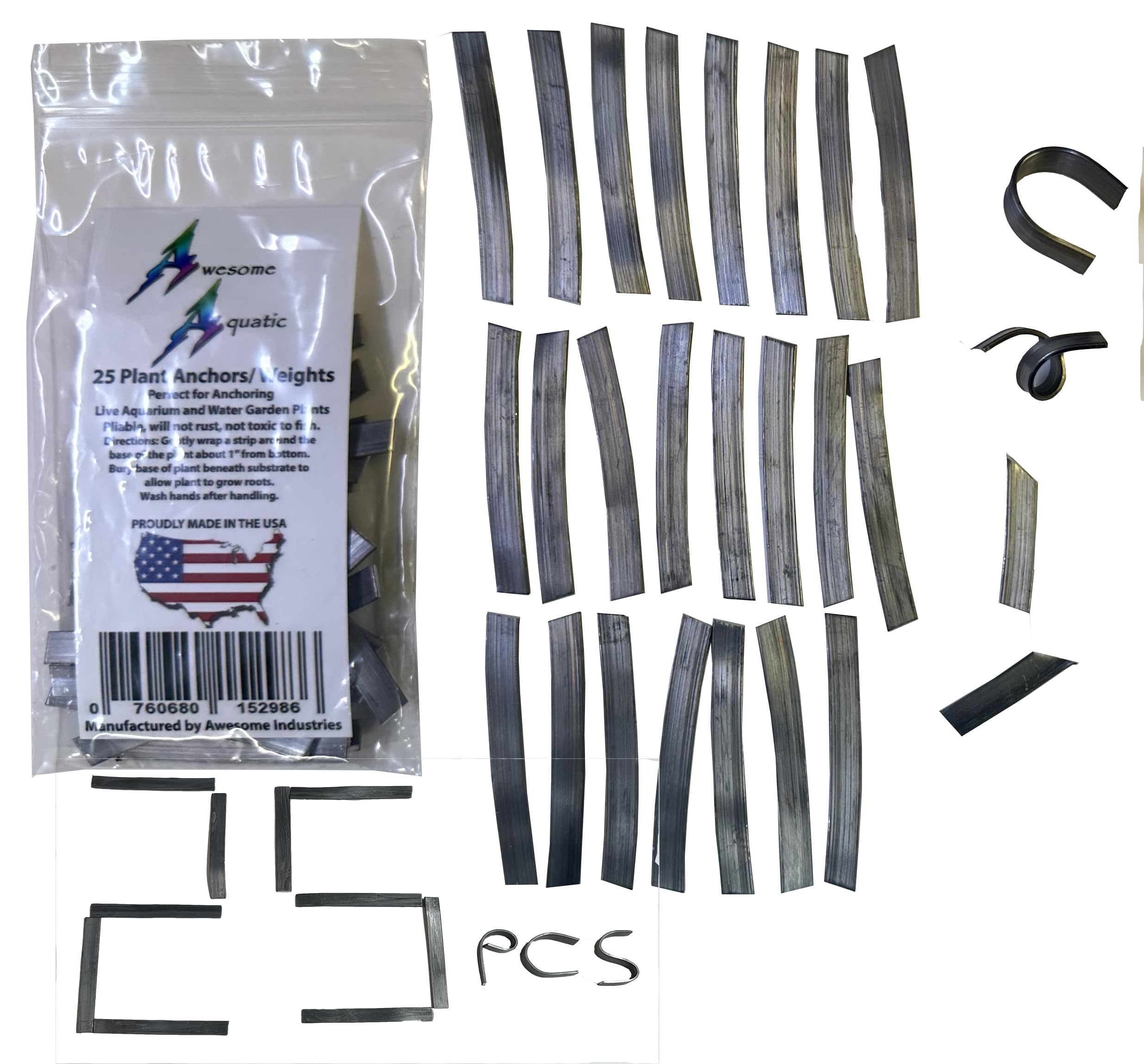 Awesome Aquatic poids-plantes-25-pack, stabilise vos plantes dans l'aquarium