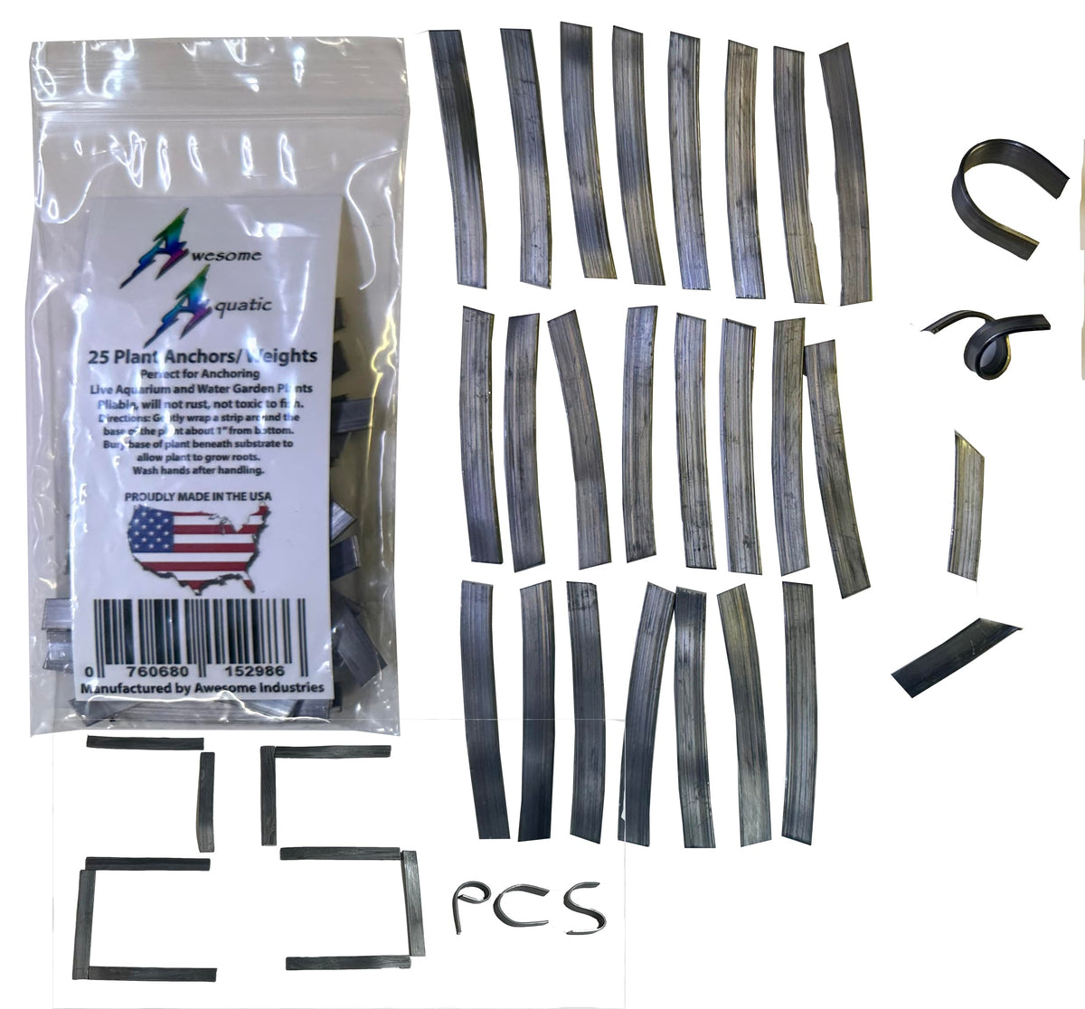 Awesome Aquatic poids-plantes-25-pack, stabilise vos plantes dans l'aquarium