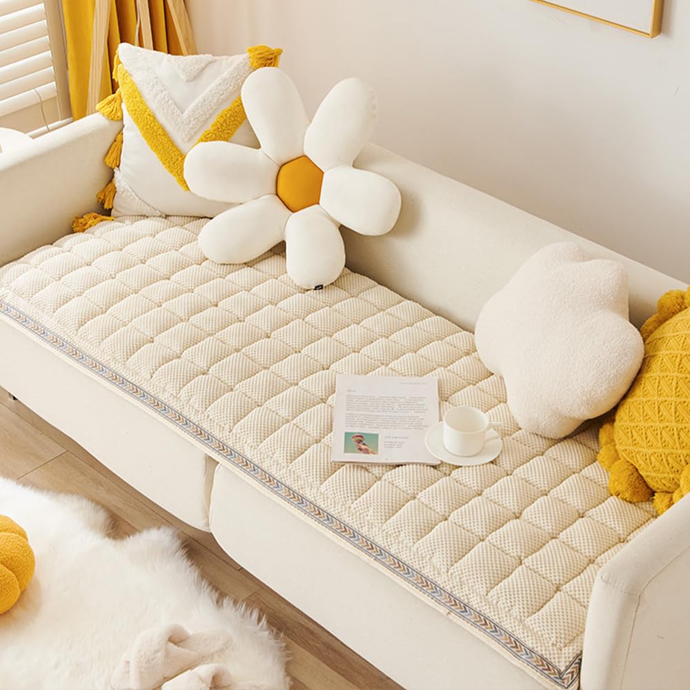Awjcsv housse canapé chien beige anti-glissement pour stabilité