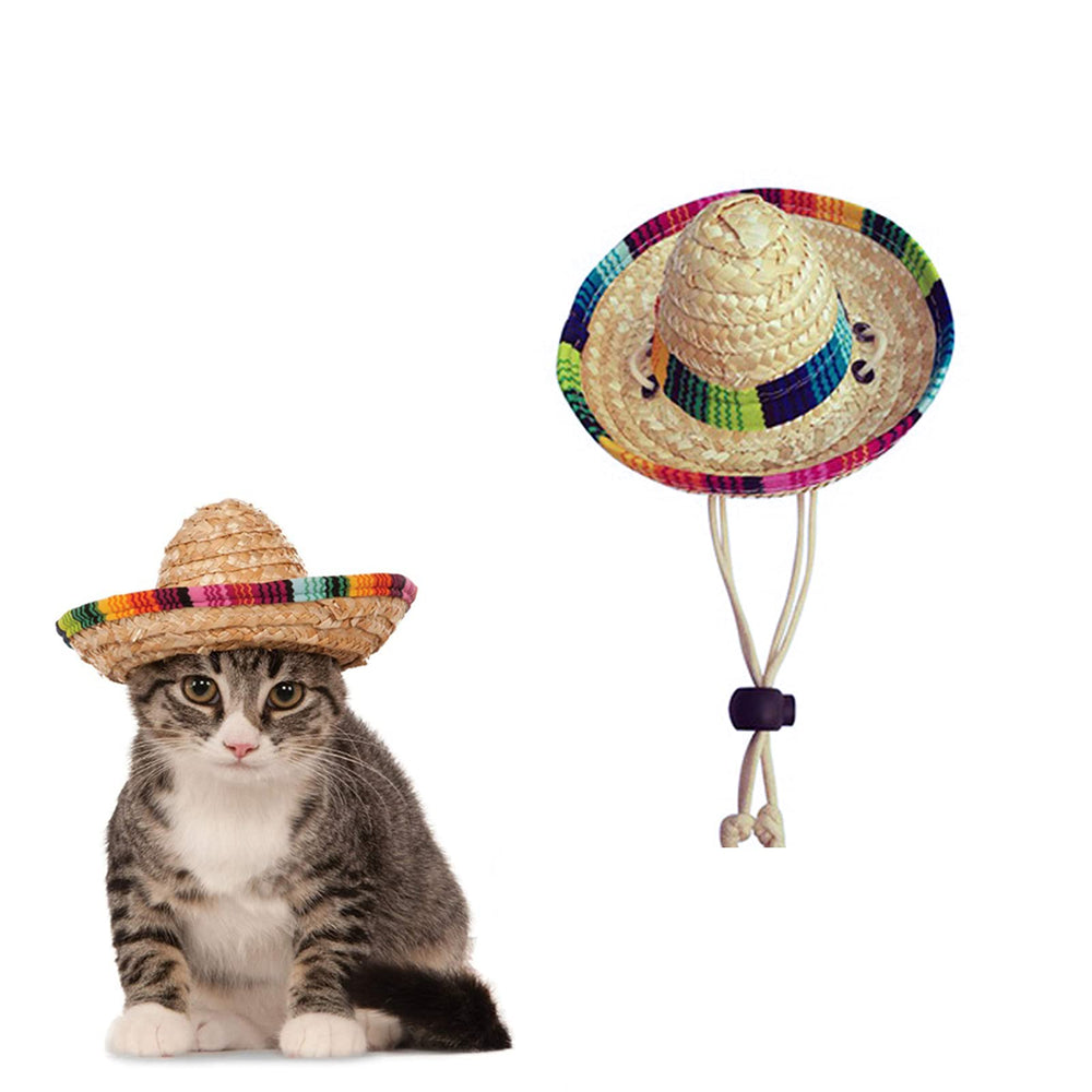Chapeau paille AWOCAN pour chiot, idéal pour photos mignonnes et fêtes