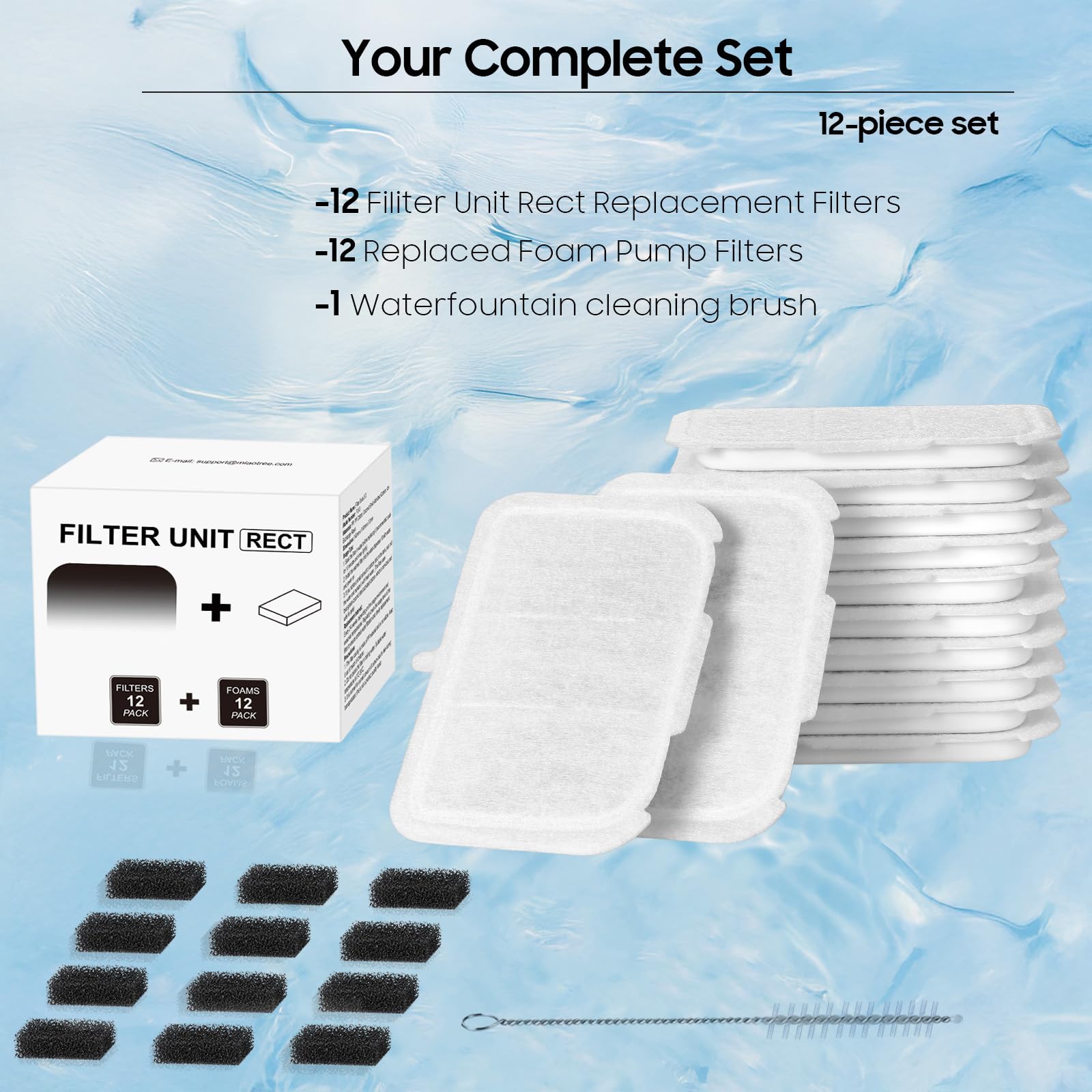 AWoHH filtre carbone actif pour fontaine chat, eau purifiée