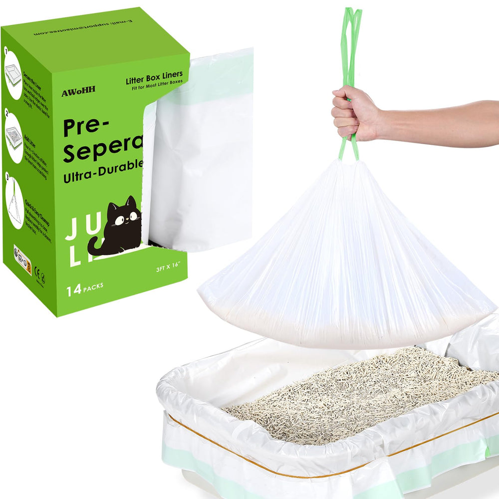AWoHH sacs litière grand format avec dispenser, pratique et rapide à sortir