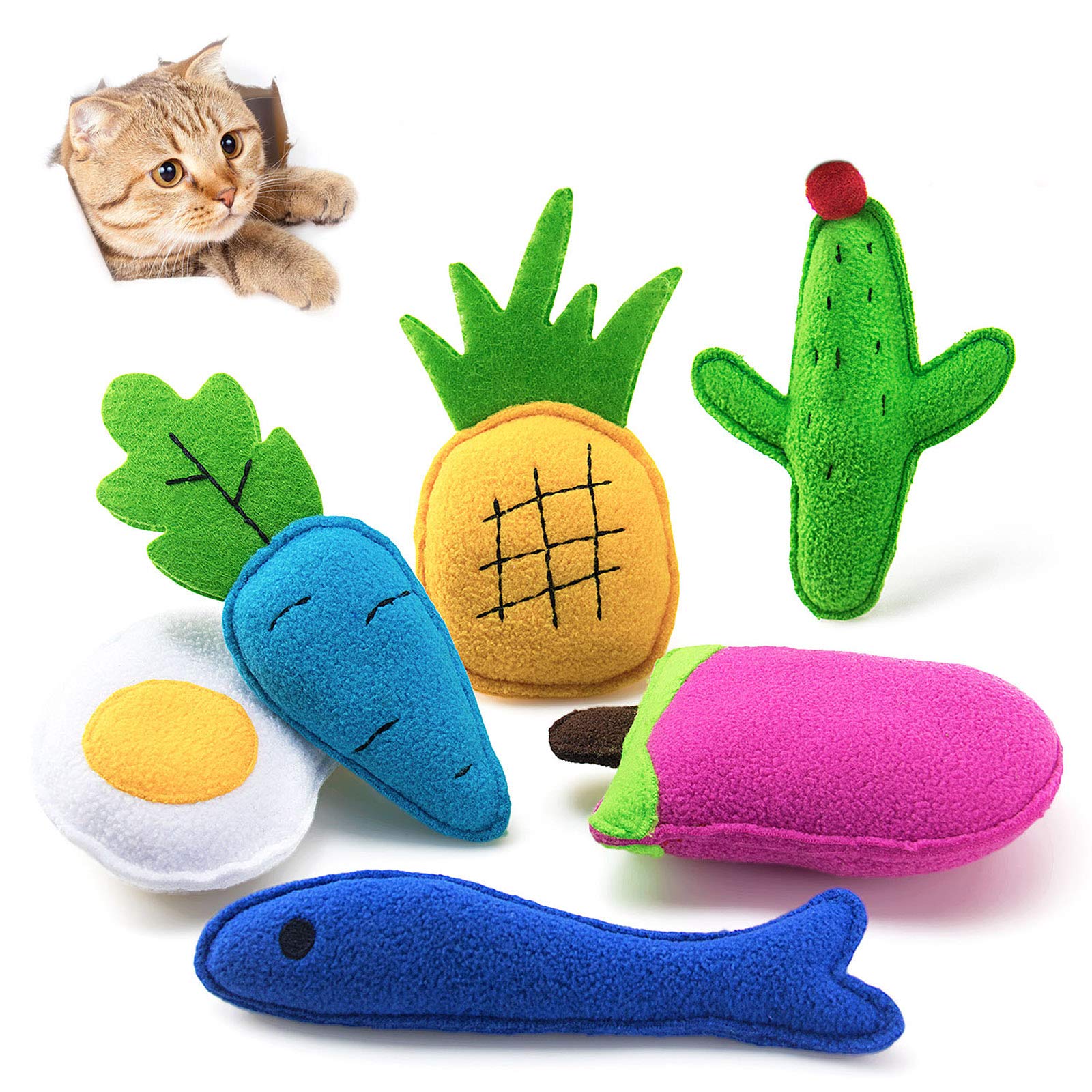 AWOOF catnip: jouet œuf pour chat d’intérieur, attire l’attention et favorise la poursuite.