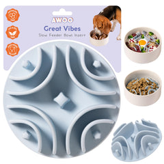 AWOO Great Vibes avec insert-alimentateur-lent pour ralentir les repas